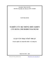 nghiên cứu hệ thống điều khiển cân bằng cho robot hai bánh