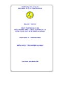 phân tích mối quan hệ giữa chi phí - khối lượng