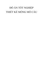 đồ án tốt nghiệp xây dựng cầu đường thiết kế móng mố cầu