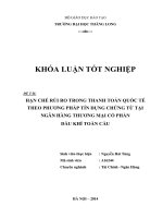 hạn chế rủi ro trong thanh toán quốc tế theo phương pháp tín dụng chứng từ tại ngân hàng thương mại cổ phần dầu khí toàn cầu