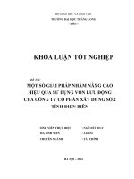 một số giải pháp nhằm nâng cao hiệu quả sử dụng vốn lưu động của công ty cổ phần xây dựng sô 2 tỉnh điện biên