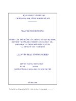 nghiên cứu ảnh hưởng của thời vụ và mật độ trồng đến sinh trưởng, phát triển và năng suất của giống lạc l23 trong điều kiện vụ xuân tại huyện ý yên, nam định
