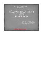 bài thuyết trình do và bod - luận văn, đồ án, đề tài tốt nghiệp