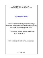 tóm tắt luận án thiết kế tình huống dạy học hình học ở trường trung học phổ thông theo hướng giúp học sinh kiến tạo tri thức