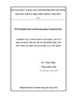 skkn nghiên cứu những khả năng học tập của học sinh từ đó xây dựng mô hình học tập tốt cho các học sinh có học lực yếu kém