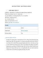 PHÂN TÍCH TÌNH HÌNH TÀI CHÍNH CÔNG TY CỔ PHẦN VẬT TƯ  XĂNG DẦU