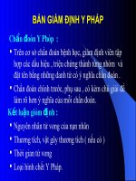 Chẩn đoán y pháp và kết luận giám định