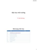 Chương 2 độc học môi trường