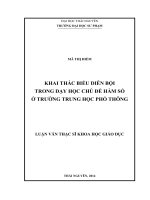 khai thác biểu diễn bội trong dạy học chủ đề hàm số ở trường trung học phổ thông