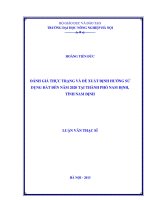 Đánh giá thực trạng và đề xuất định hướng sử dụng đất đến năm 2020 tại thành phố nam định, tỉnh nam định