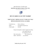 THIẾT kế QUY TRÌNH cụm xử lý KHÍ GIÀN THÁI BÌNH