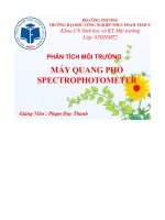bài thảo luận máy quang phổ spectrophotometer - luận văn, đồ án, đề tài tốt nghiệp