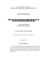 phân tích chất lượng dịch vụ hướng dẫn du lịch tại các di tích lịch sử văn hoá ở hà nội