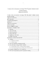 A study on how oral practice can change TNH 10th graders' attitudes towardsgrammar learning