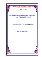 skkn đổi mới trong phương pháp dạy và học môn toán ở trẻ 3 – 4 tuổi