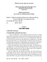 nghiên cứu tình hình sử dụng tài sản cố định năm 2007 của  công ty cổ phần đầu tư và xây dựng nam triệu