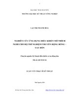 nghiên cứu ứng dụng điều khiển mờ thích nghi cho bộ thí nghiệm truyền động bóng - tay đòn