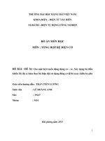 cho một hệ truyền động động cơ – xe. xây dựng bộ điều khiển tốc độ xe bám theo tín hiệu đặt sử dụng động cơ dị bộ xoay chiều ba pha