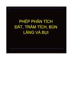 đề tài phép phân tích đất, trầm tích, bùn lắng và bụi - luận văn, đồ án, đề tài tốt nghiệp