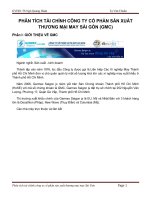 PHÂN TÍCH TÀI CHÍNH CÔNG TY CỔ PHẦN SẢN XUẤT THƯƠNG MẠI MAY SÀI GÒN (GMC)