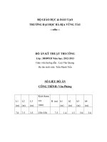 Đồ án kỹ thuật thi công