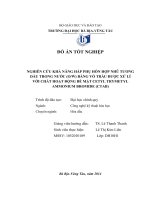 nghiên cứu khả năng hấp phụ nhũ tương dầu trong nước