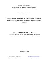 nâng cao chất lượng hệ thống điều khiển ổn định nhiệt độ bình bao hơi bằng bộ điều khiển mờ lai
