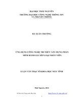 ứng dụng công nghệ tri thức xây dựng phần mềm đánh giá xếp loại nhân viên