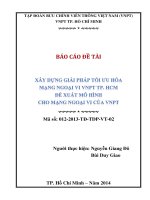 Xây dựng giải pháp tối ưu hóa mạng ngoại vi VNPT TP.HCM đề xuất mô hình cho mạng ngoại vi của VNPT