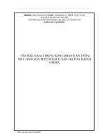 tìm hiểu hoạt động kinh doanh ăn uống nhà hàng ba miền khách sạn hilton hanoi opera