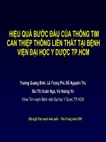 Báo cáo hiệu quả bước đầu của thông tim can thiệp thông liên thất tại bệnh viện đại học y dược TP  HCM