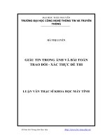giấu tin trong ảnh và bài toán trao đổi - xác thực đề thi