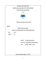 PHÂN TÍCH TÀI CHÍNH  CÔNG TY CỔ PHẦN GIỐNG CÂY TRỒNG MIỀN NAM