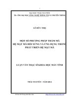 một số phương pháp thám mã hệ mật mã đối xứng và ứng dụng trong phát triển hệ mật mã