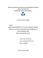 Thiết kế hệ thống xử lý nước thải dệt nhuộm công ty alliance one khu công nghiệp giao long tỉnh bến tre