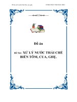 đồ án xử lý nước thải chế biến tôm, cua, ghẹ