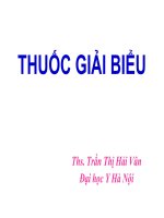 Bài giảng về thuốc giải biểu