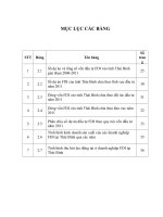 hoạt động thu hút vốn đầu tư trực tiếp nước ngoài tại tỉnh thái bình