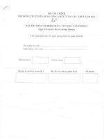 Đề thi tuyển dụng cán bộ công chức thuế