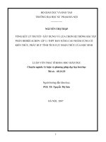 tổng kết lý thuyết và lựa chọn hệ thống bài tập phần hidrocacbon hóa học lớp 11