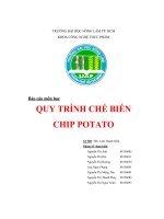 quy trình chế biến chip potato - luận văn, đồ án, đề tài tốt nghiệp