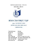 Vận hành và bảo dưỡng máy phát điện xoay chiều ba pha