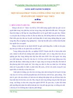 một số giải pháp “ tăng cường công tác duy trì sĩ số lớp chủ nhiệm” bậc thcs