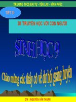giáo án bồi dưỡng sinh học lớp 9 thao giảng thi giáo viên giỏi môn sinh tiết 31 di truyền học với con người (1)
