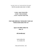 phát hiện điểm đặc trưng mức toàn cục trong nhận dạng vân tay