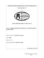 thiết kế bộ nguồn chỉnh lưu cho bể mạ hoặc bể điện phân