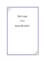 đề tài bao bì giấy - luận văn, đồ án, đề tài tốt nghiệp