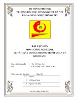 xây dựng chương trình quản lý kho hàng bách hóa thanh xuân