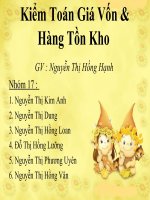 Báo cáo Kiểm Toán Giá Vốn và Hàng Tồn Kho
