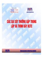 các sai sót thường gặp trong việc lập và trình bày báo cáo tài chính - tổng hợp từ ủy ban chứng khoán và hội kiểm toán